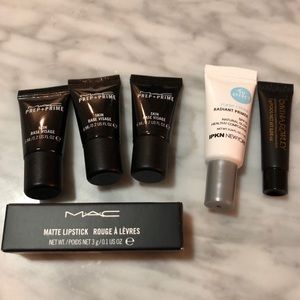 MAC full lipstick, 4 primers & highlighter deluxe